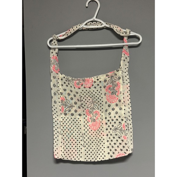 Free People Handbags - Free People Boho Floral Star Dot Print Lightweight Scarf Bag Tote Chic Reusable